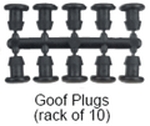 Antelco Rack of 10 Goof Plugs 4mm